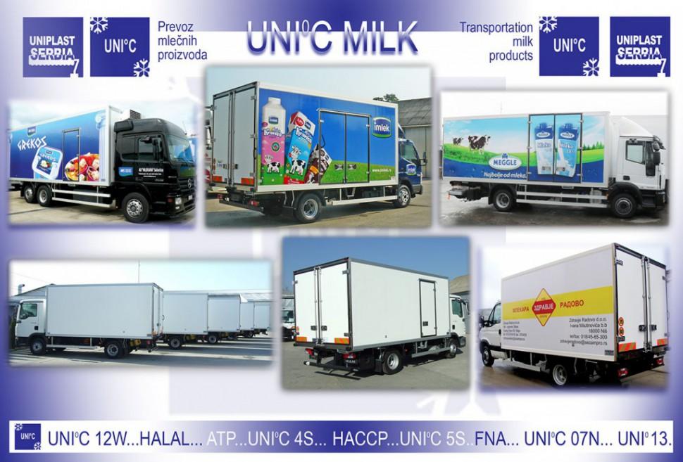 MILK - hladnjače za prevoz mleka